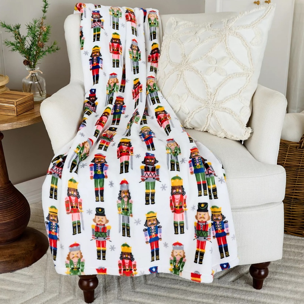 Kringle Express 60” x 80” Nutcracker Oversized Throw